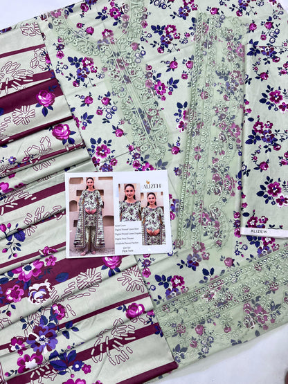 PATCHES LINEN WITH LINEN DUPATTA
