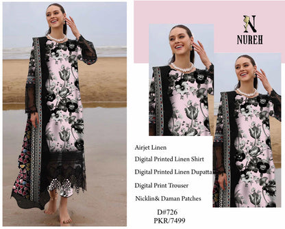 PATCHES LINEN WITH LINEN DUPATTA