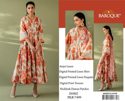 PATCHES LINEN WITH LINEN DUPATTA