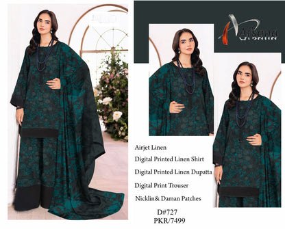 PATCHES LINEN WITH LINEN DUPATTA