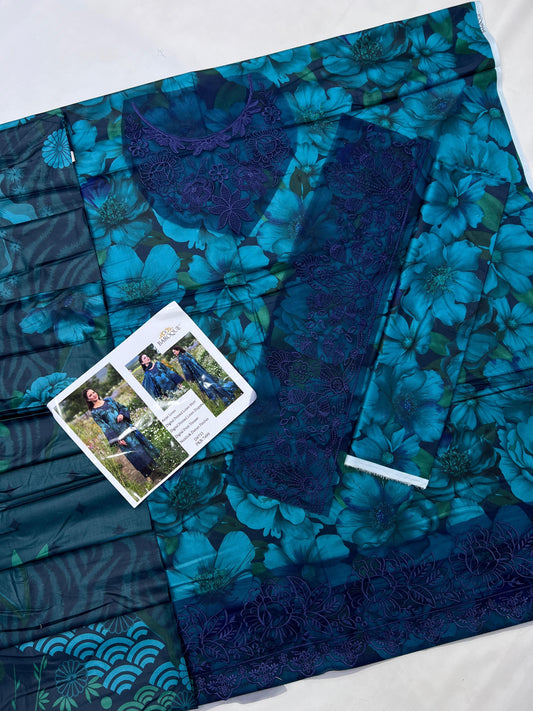 PATCHES LINEN WITH LINEN DUPATTA