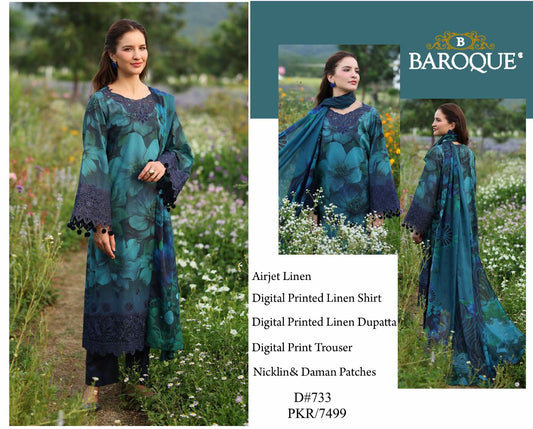 PATCHES LINEN WITH LINEN DUPATTA